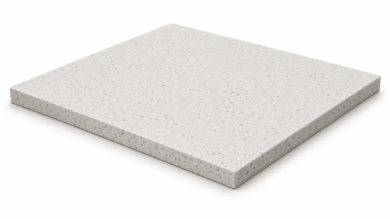 ACRION Utzon solid surface collection featuring decorative particle patterns for commercial interior applications