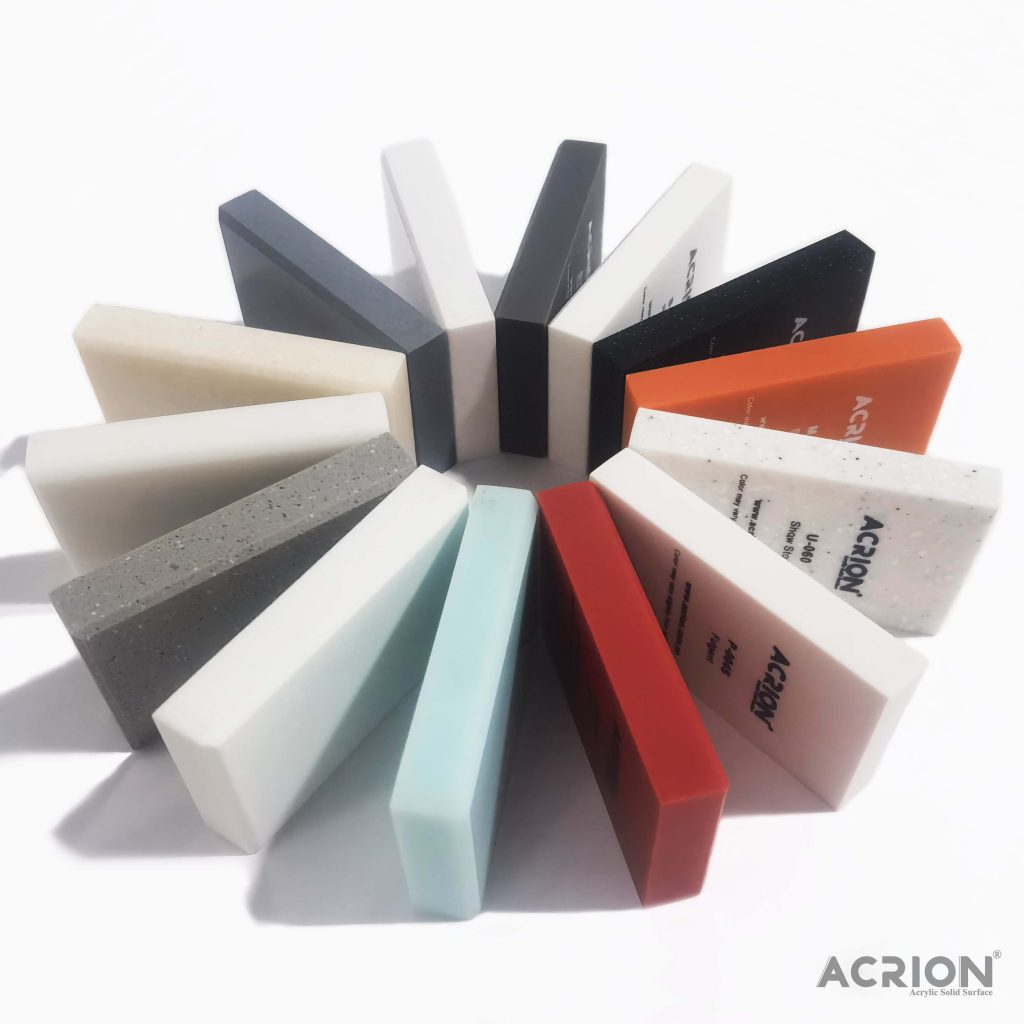 Acrion solid surface colors selected